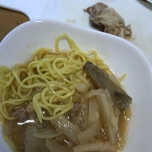 もつ鍋の残りでラーメン鍋